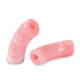 Acrylic Tube bead 36x12mm Light pink marble